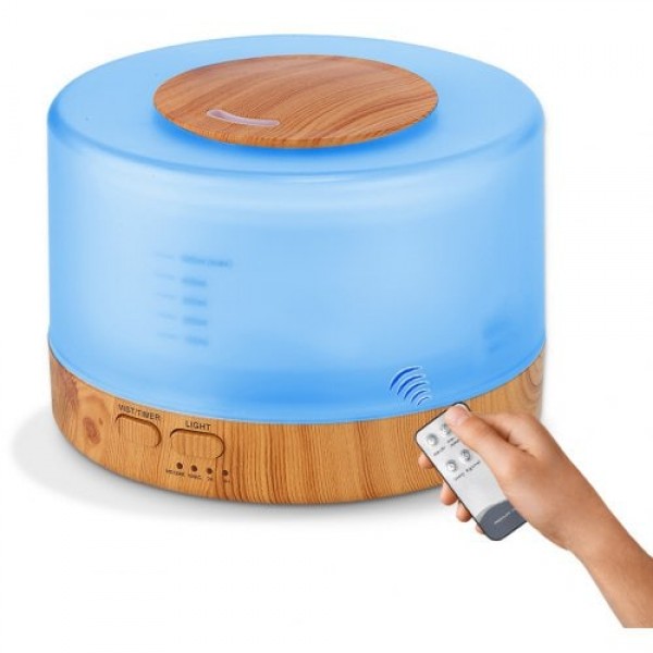         GDAS 02467YK Remote Control Essential Oil Diffuser 500ML Ultrasonic Aroma Cool Mist Humidifier-Many countries Adapter
        