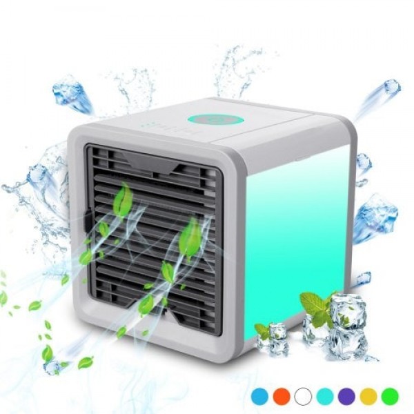         USB Mini Durable Portable Air Conditioner Light Desktop Air Cooling Fan
        