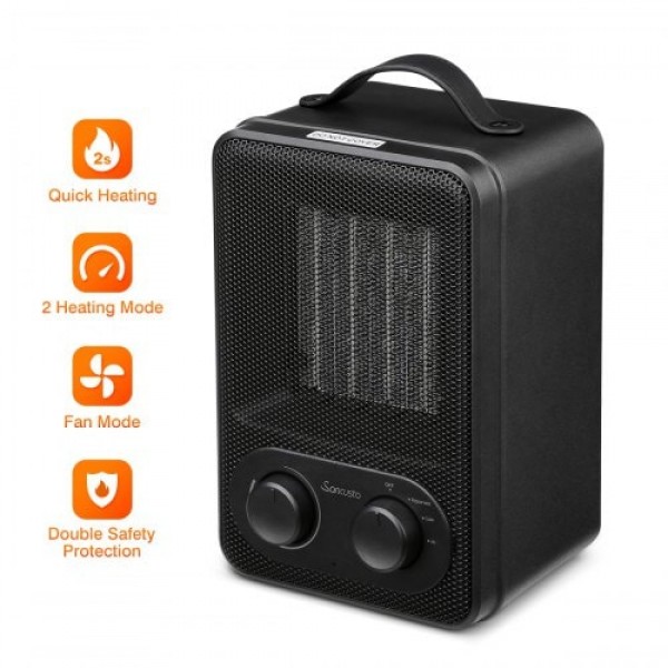         Sancusto 1800W Space Heater with Adjustable Thermostat
        